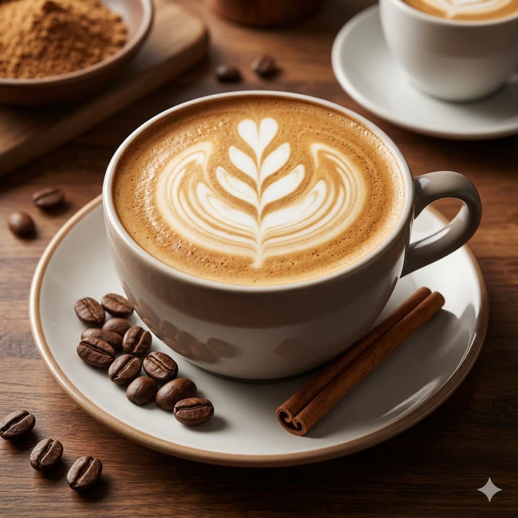 Cappuccino at AXUM Restaurant Leeds