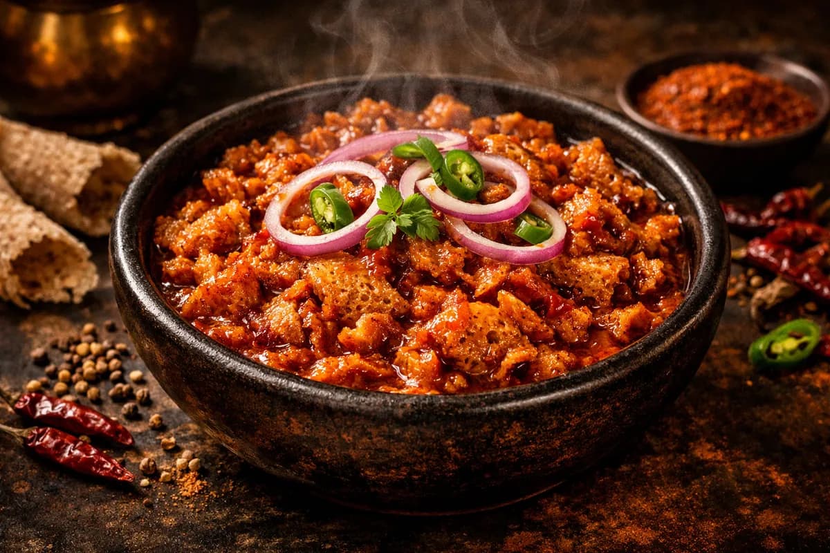 Injera Fitfit at AXUM Restaurant Leeds
