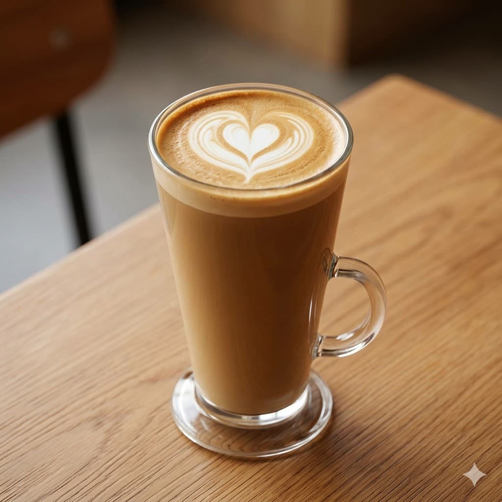 Latte at AXUM Restaurant Leeds