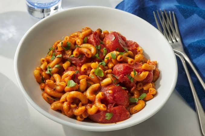 Macaroni with Tomato Sauce at AXUM Restaurant Leeds